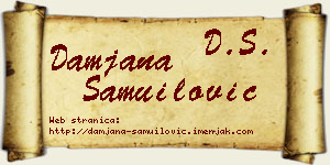 Damjana Samuilović vizit kartica